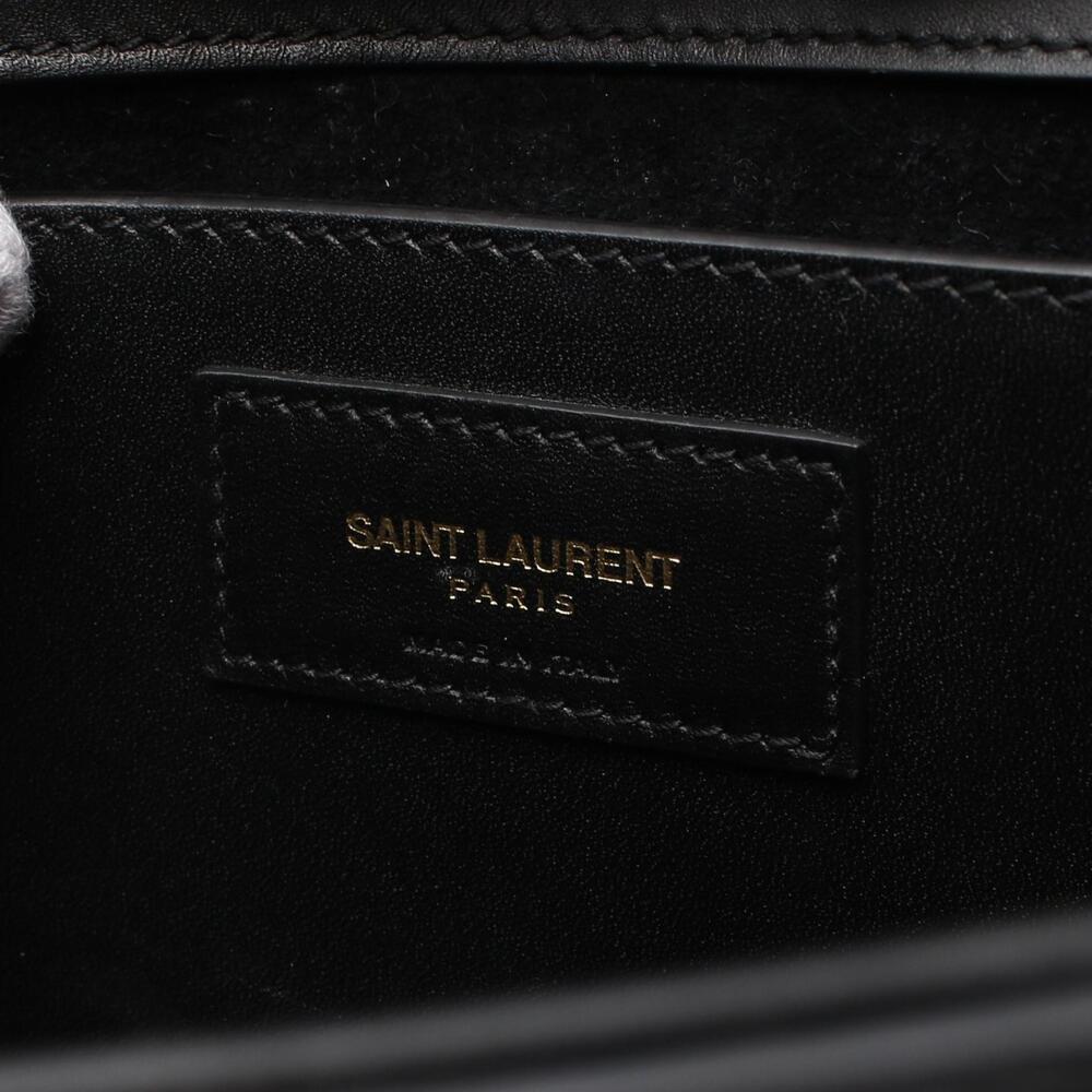 Saint Laurent Paris Kate Monogram Shoulder Bag Leather Black - Picture 4 of 12